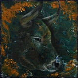 OX, Acryl und Mischtechnik auf Leinwand;
30 x 30 cm;