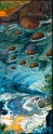 Weggeschwemmt Acryl Misch-Fließtechnik auf Leinwand; 20 x 50 cm